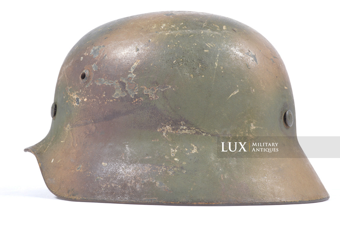 Unique casque allemand M35 camouflé trois tons, « Normandie » - photo 14
