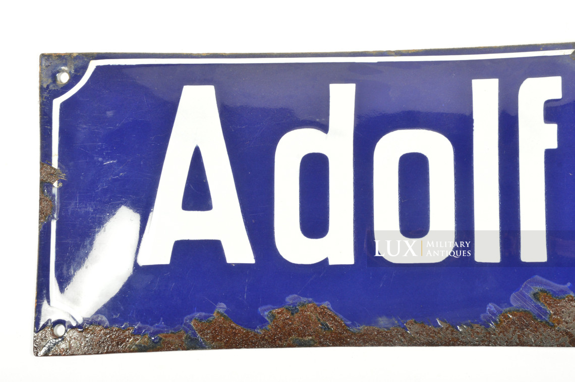 Plaque allemande émaillée de rue, « Adolf Hitler-Strasse » - photo 8