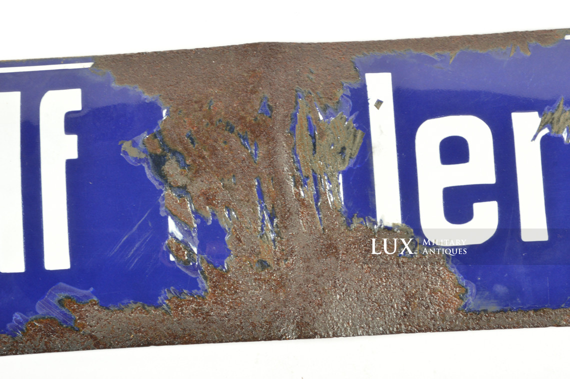 Plaque allemande émaillée de rue, « Adolf Hitler-Strasse » - photo 9