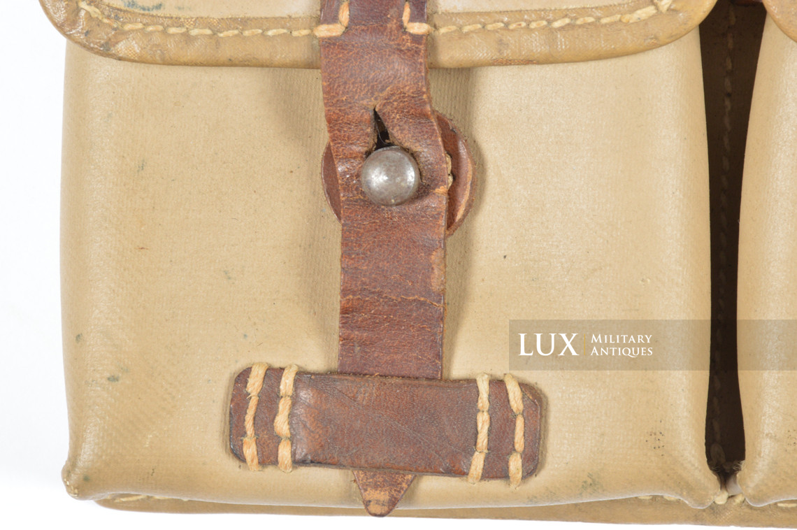 Très rare porte chargeurs de G43/K43 en toile cirée jaune, « Otto Koberstein 1944 » - photo 8