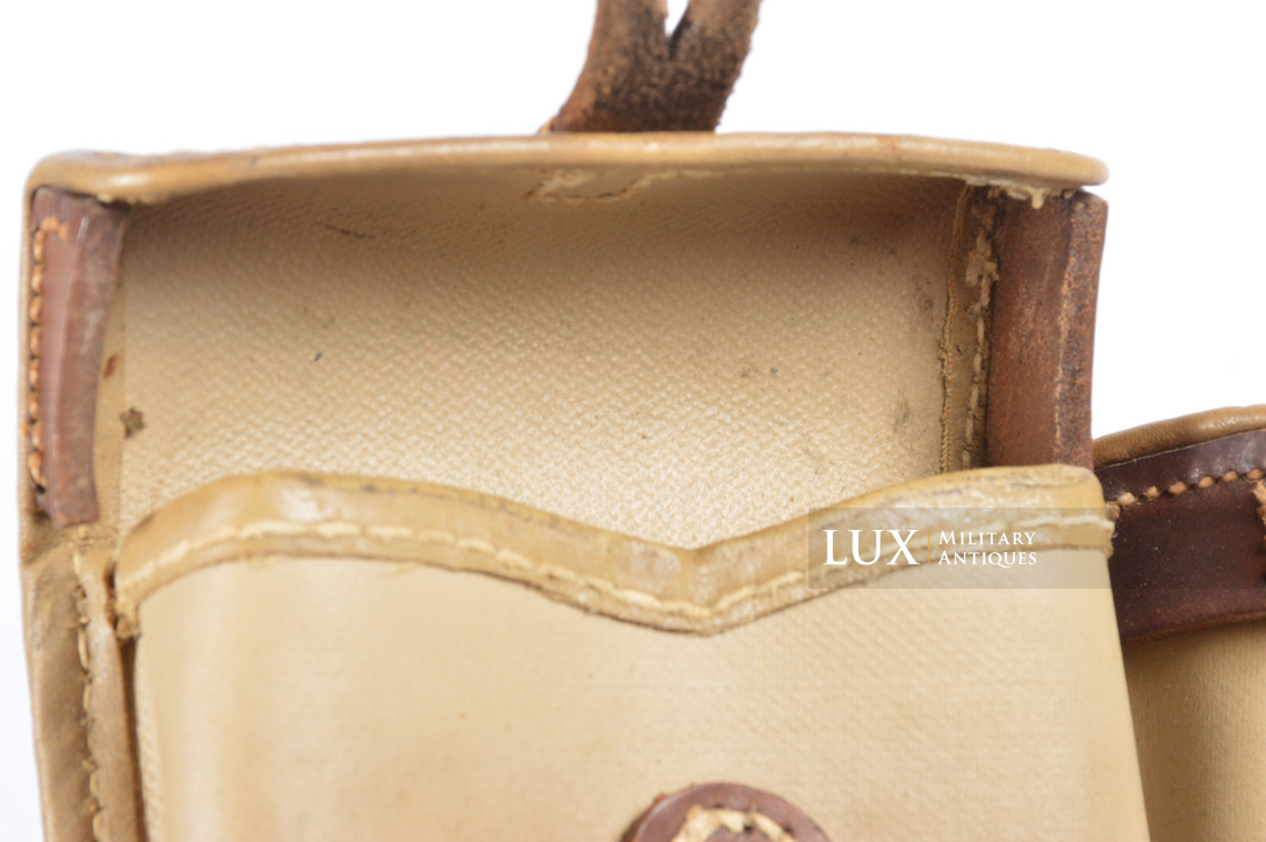 Très rare porte chargeurs de G43/K43 en toile cirée jaune, « Otto Koberstein 1944 » - photo 20