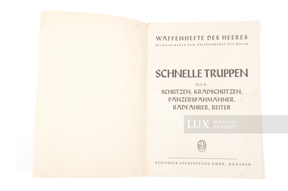 Brochure allemande, « Schnelle Truppen partie 2 » - photo 7
