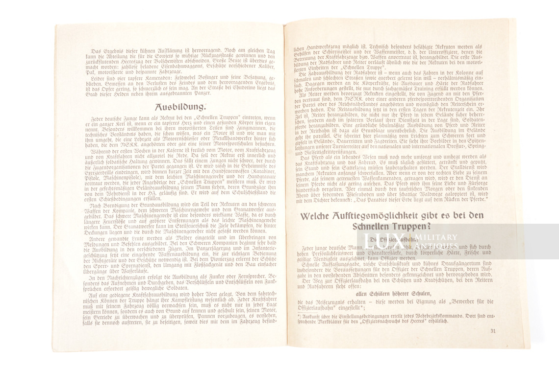 Brochure allemande, « Schnelle Truppen partie 2 » - photo 14