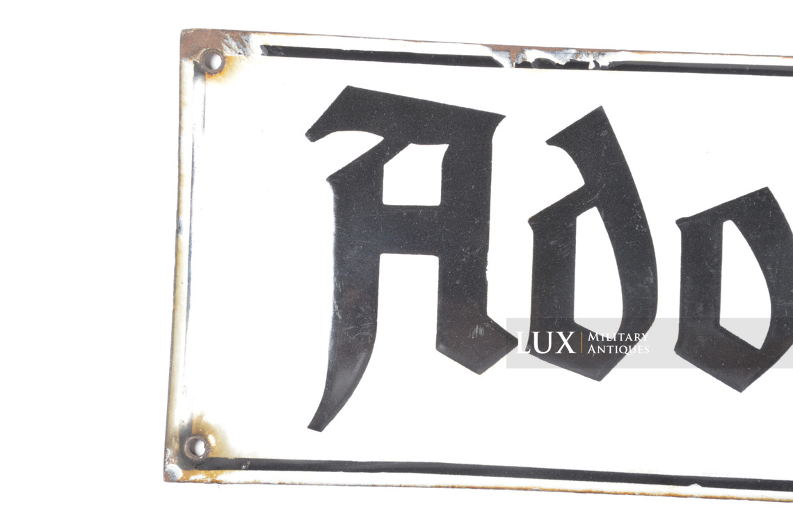 Plaque allemande émaillée de rue, « Adolf Hitler-Strasse » - photo 8