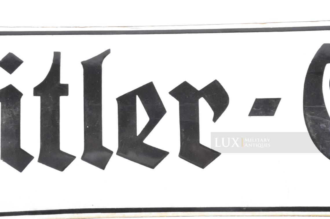 Plaque allemande émaillée de rue, « Adolf Hitler-Strasse » - photo 10