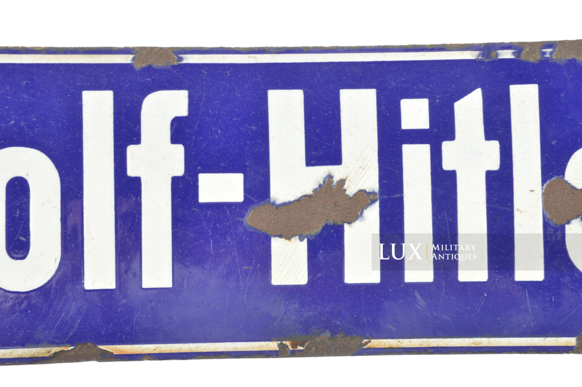 Plaque allemande émaillée de rue, « Adolf Hitler-Strasse » - photo 8