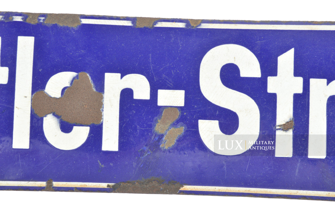 Plaque allemande émaillée de rue, « Adolf Hitler-Strasse » - photo 9