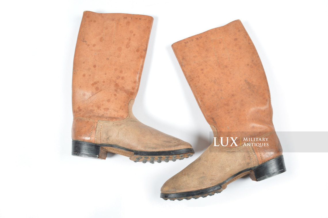 Rare unissued early-war German issue brown jackboots, « 1939 » - photo 7
