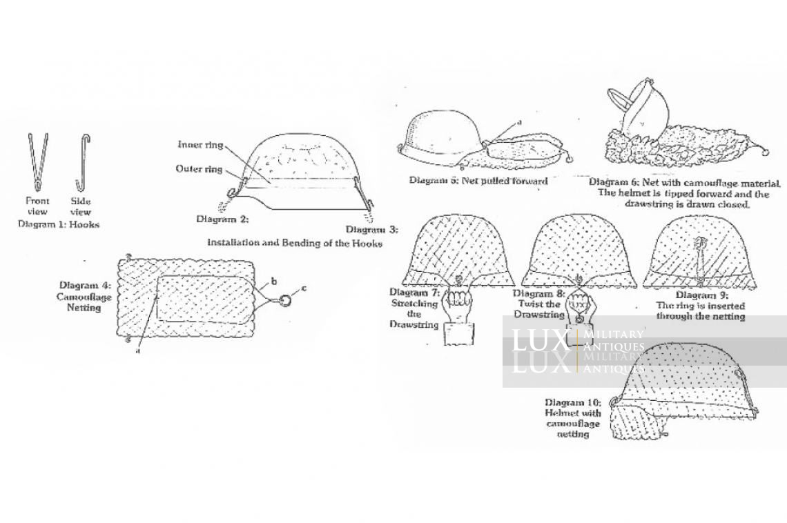 German issued helmet camouflage net hooks - photo 12