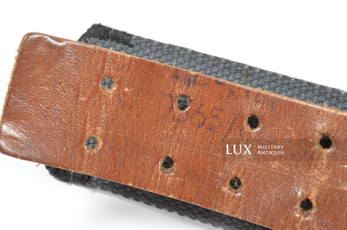 Rare Luftwaffe late-war blue web belt, « RBNr » - photo 14