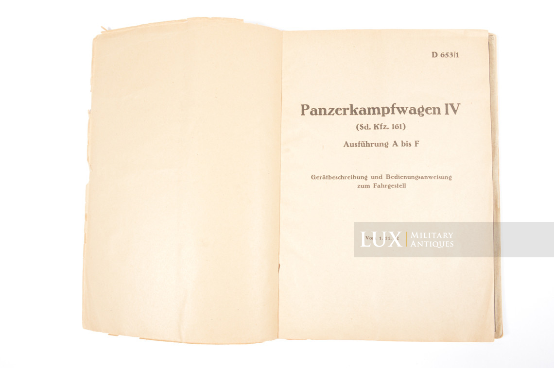 Rare manuel d’instruction du char allemand, « Sd.Kfz 161 » - photo 8