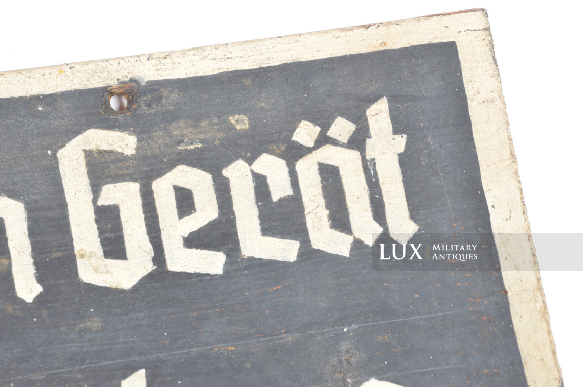 Panneau d'avertissement allemand : « Sabotage » - photo 10