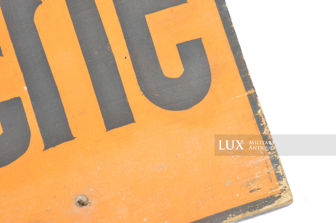 Rare German wooden sign, « FELDGENDARMERIE » - photo 10