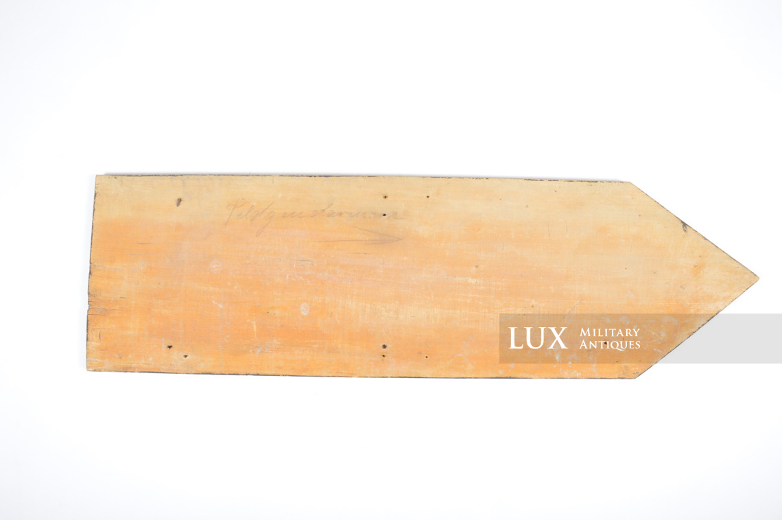 Rare German wooden sign, « FELDGENDARMERIE » - photo 19