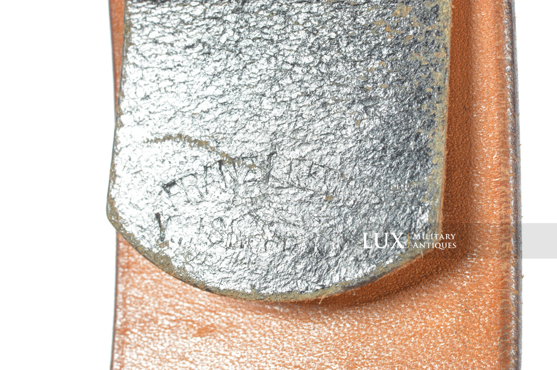 Late-war Heer / Waffen-SS leather belt, « FRANZ BREHME 1943 » - photo 10