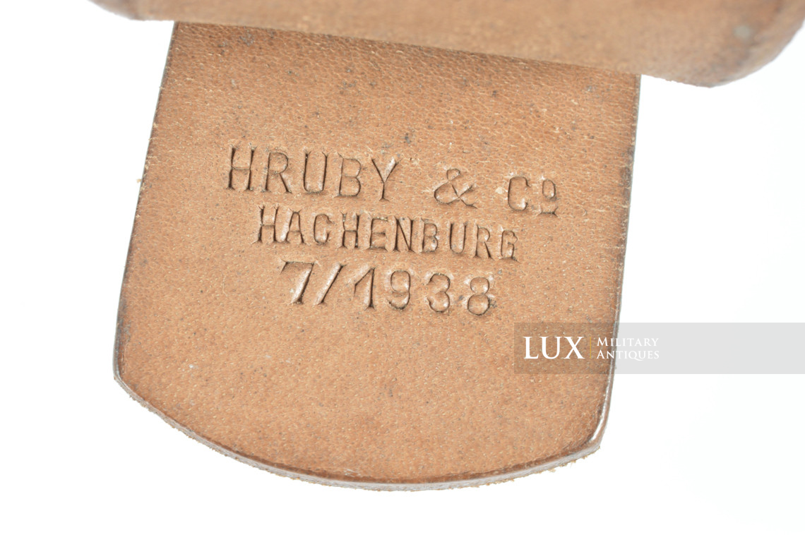 Cuir de ceinturon allemand précoce en cuir brun, « 1938 » - photo 16