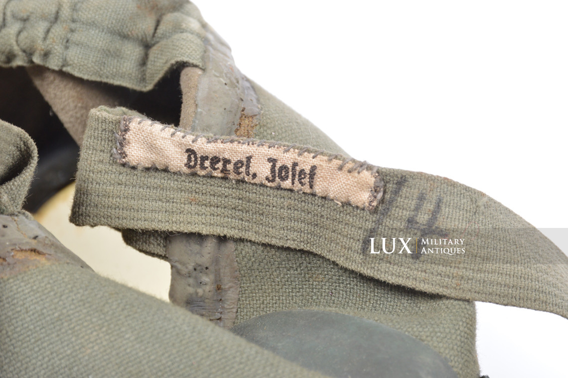 German three-tone camouflage gas mask canister, « named / Paris » - photo 41