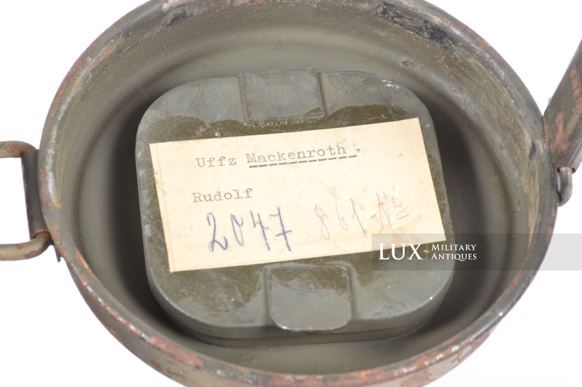 German three-tone camouflage gas mask canister, « Normandy / as-found » - photo 37