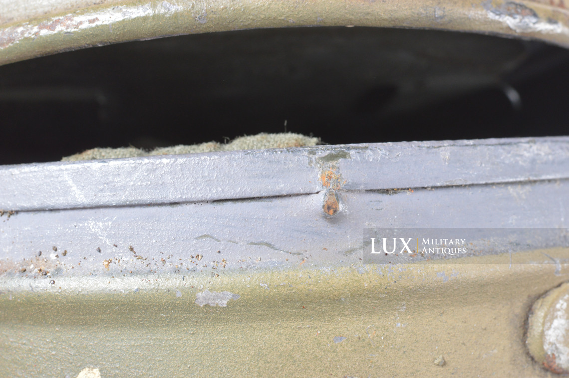 German three-tone camouflage gas mask canister, « named / Paris » - photo 26