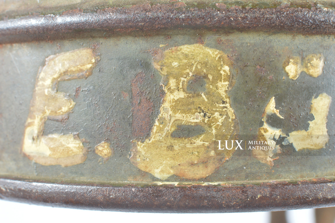 German three-tone camouflage gas mask canister set, « named / flak unit marked » - photo 31