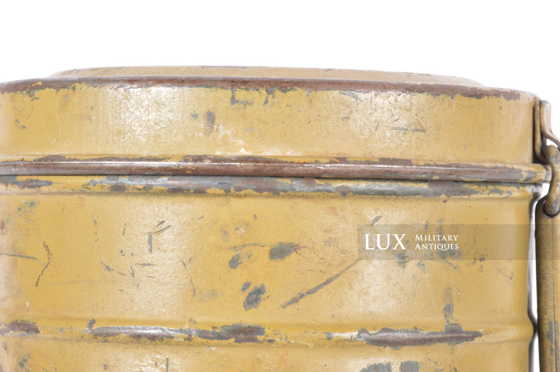 German tan camouflage gas mask canister, « Uffz Reckert » - photo 14