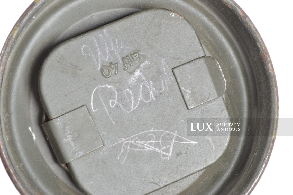 German tan camouflage gas mask canister, « Uffz Reckert » - photo 33