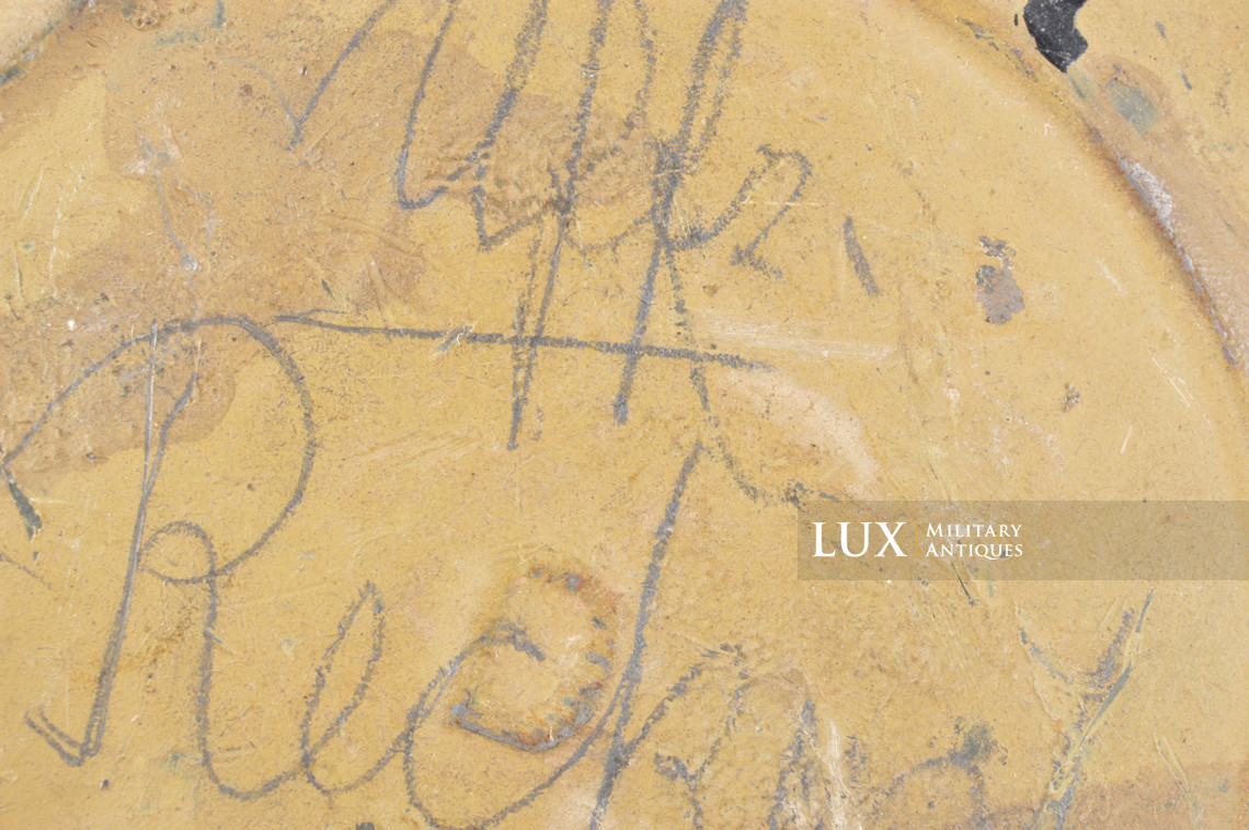 German tan camouflage gas mask canister, « Uffz Reckert » - photo 20