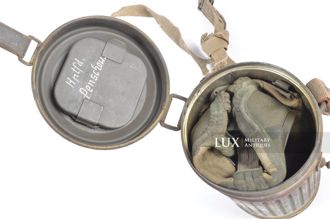 German short three-tone camouflage gas mask set, « untouched / as-found » - photo 35