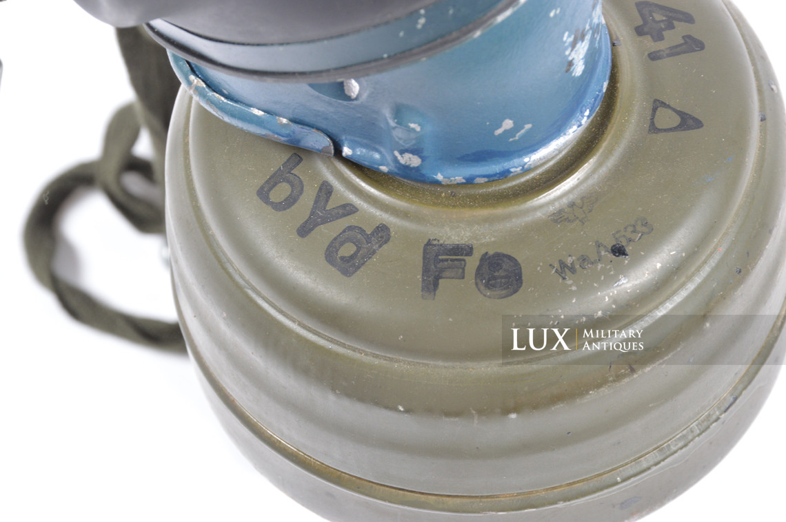 German late-war two tone camouflage gas mask set, « toxic colors » - photo 48