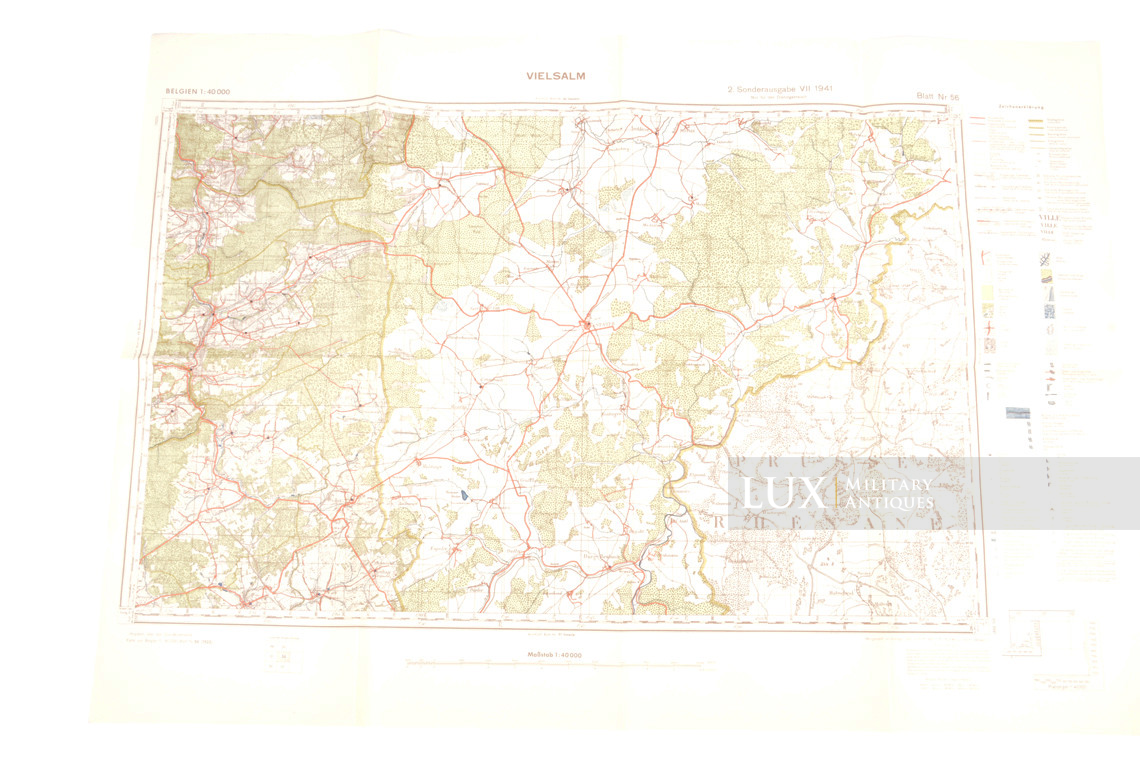 Carte militaire allemande, Kampfgruppe Hansen, « Belgique - Vielsalm » - photo 10