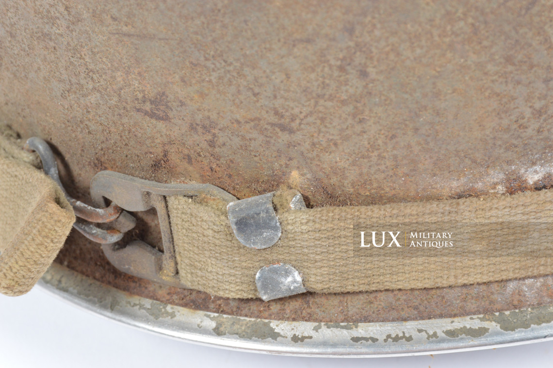 Rare casque USM1 impacté, « Bataille des Ardennes - Malmedy » - photo 22