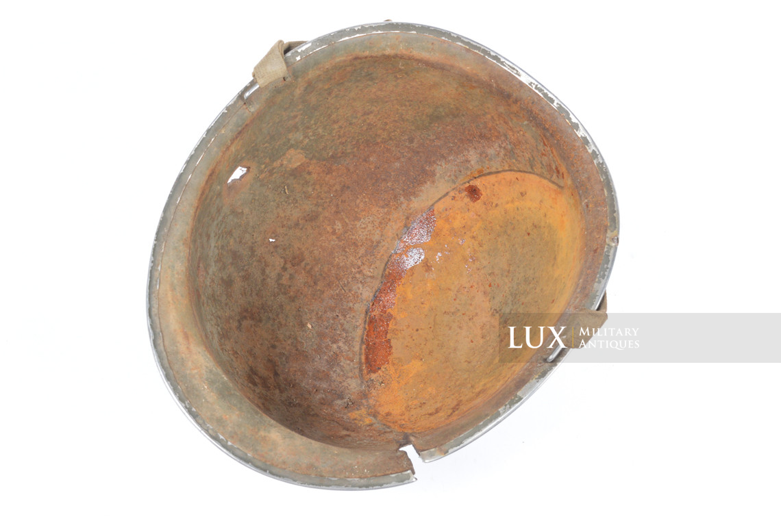 Rare casque USM1 impacté, « Bataille des Ardennes - Malmedy » - photo 36