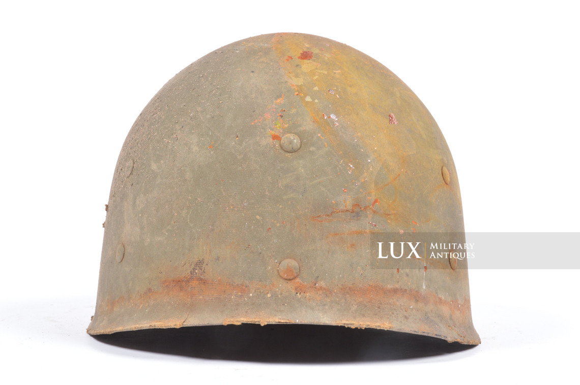 Rare casque USM1 impacté, « Bataille des Ardennes - Malmedy » - photo 45