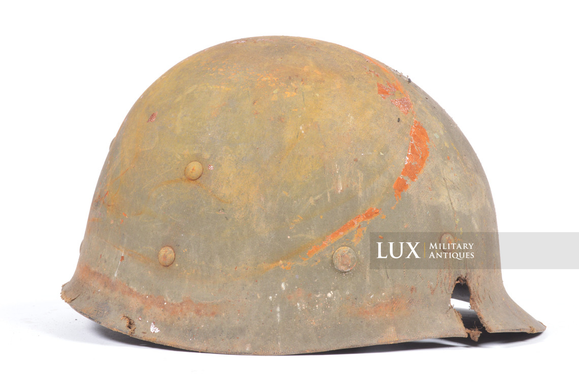 Rare casque USM1 impacté, « Bataille des Ardennes - Malmedy » - photo 46