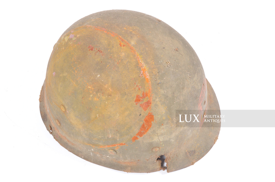Rare casque USM1 impacté, « Bataille des Ardennes - Malmedy » - photo 49