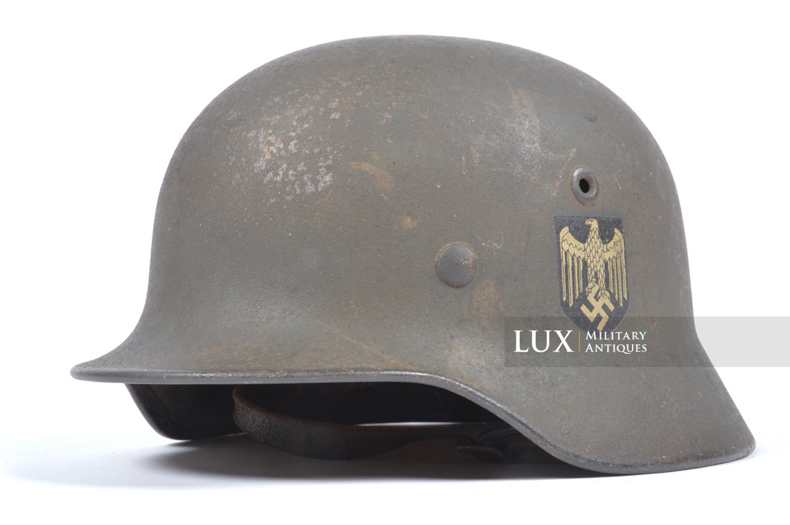 Casque allemand M40 Heer un insigne, « Q64 » - photo 7