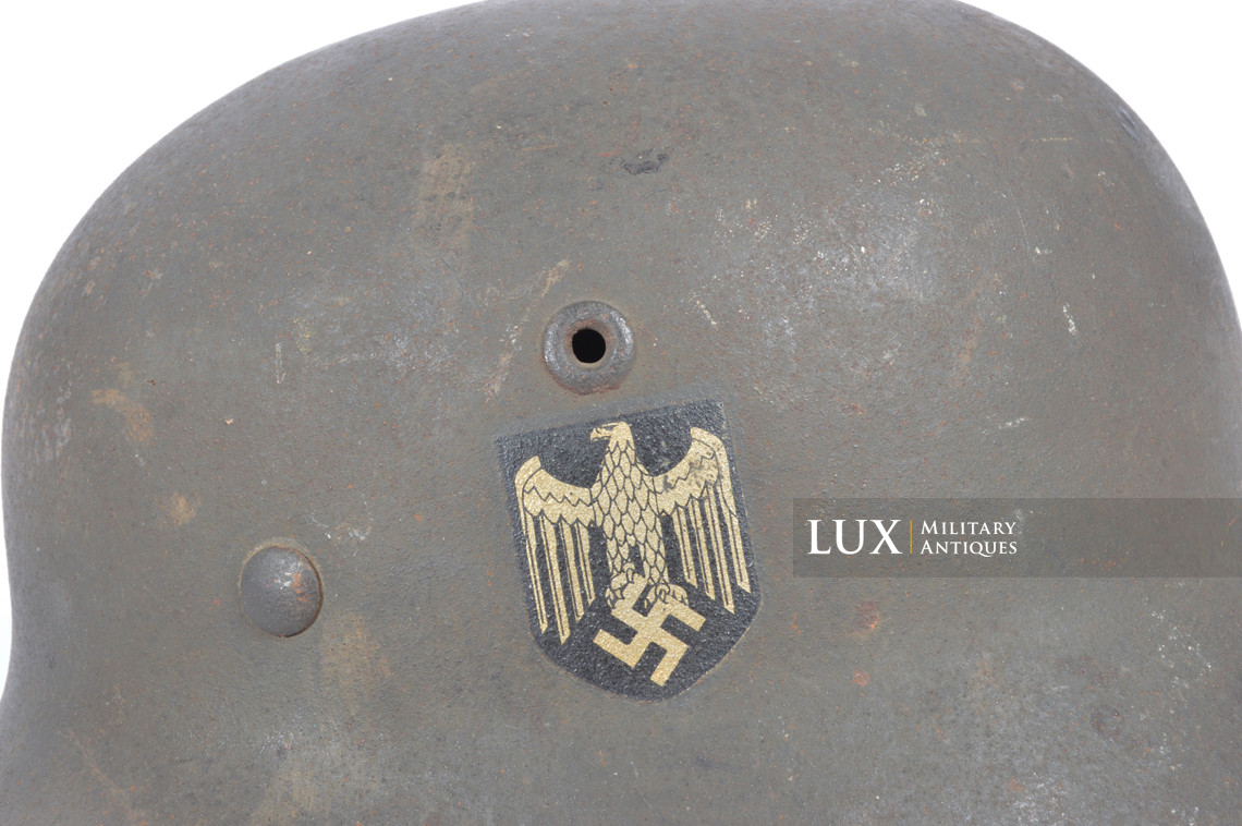 Casque allemand M40 Heer un insigne, « Q64 » - photo 16