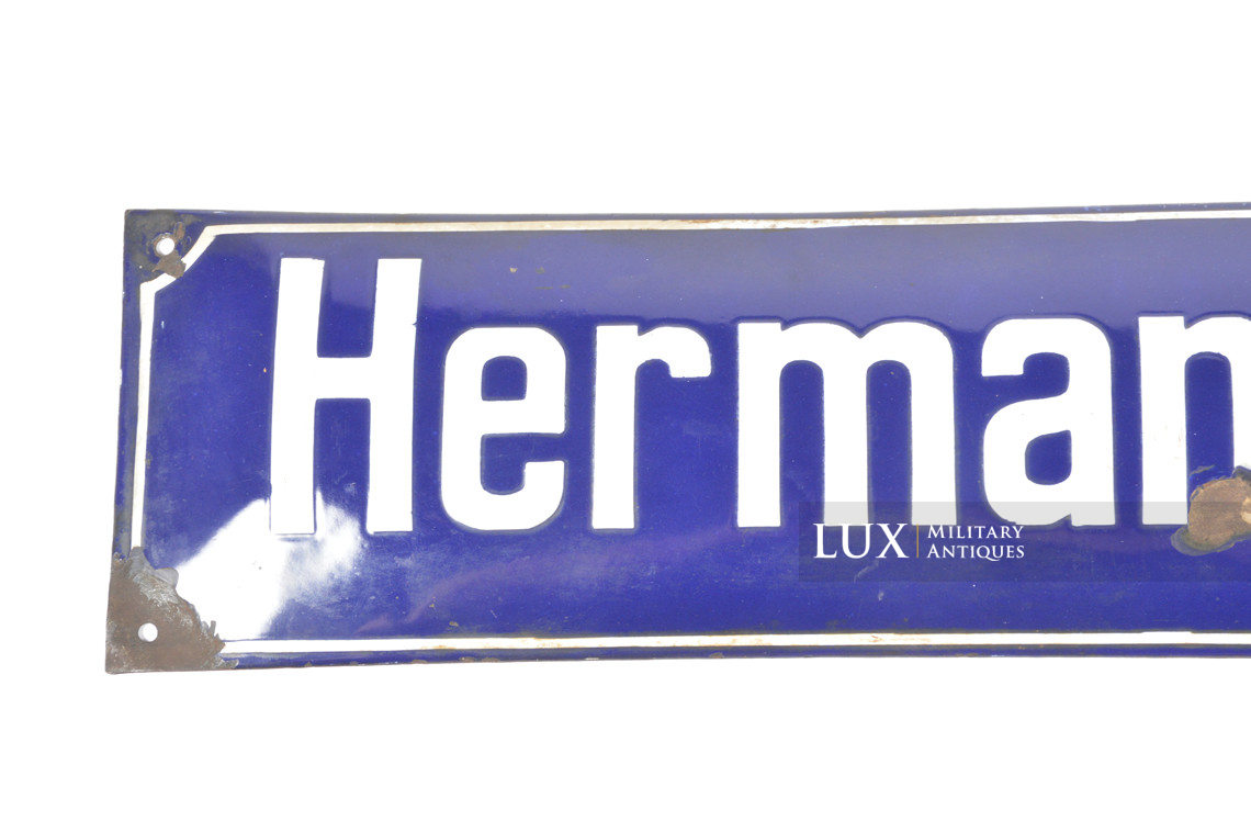 Plaque allemande émaillée de rue, « Hermann-Göring-Strasse » - photo 8