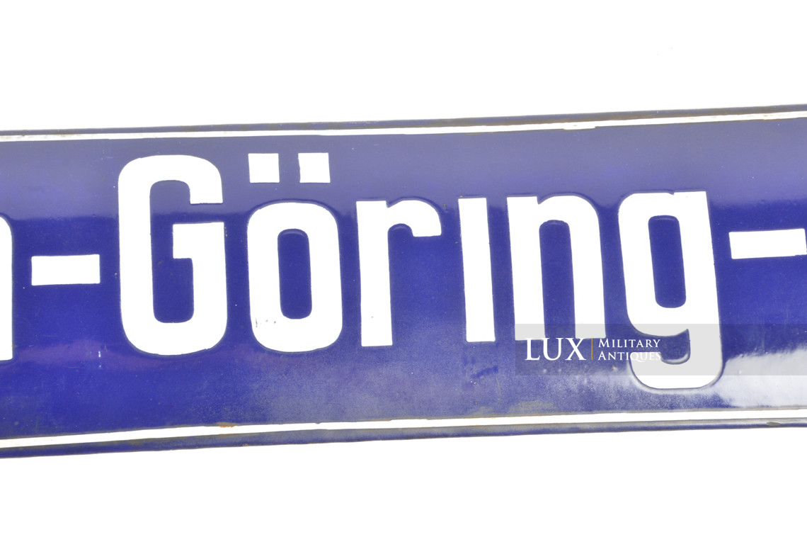 Plaque allemande émaillée de rue, « Hermann-Göring-Strasse » - photo 9