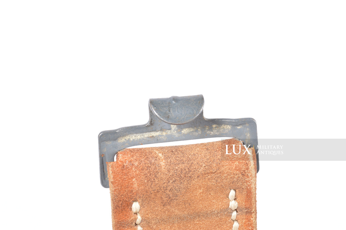 Rare late war German leather belt in natural brown leather, « RBNr » - photo 9