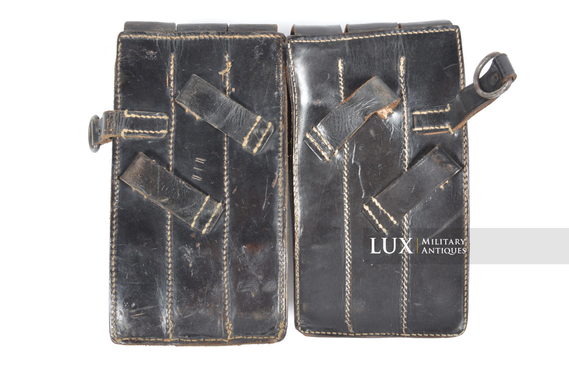 Rare pair of German MP38/40 pouches in leather, « fkx1942 » - photo 8