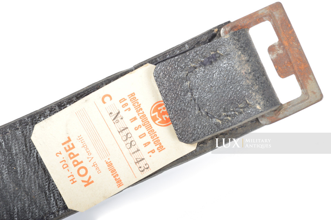 German Hitlerjugend pressed cardboard belt with « RZM » paper tag - photo 9