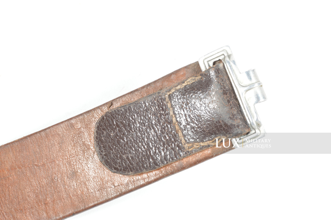 Cuir de ceinturon allemand Luftwaffe précoce en cuir brun chocolat - photo 9