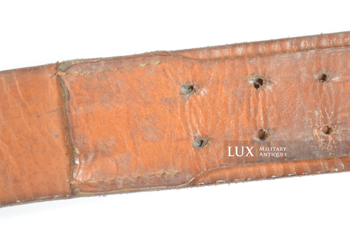 Cuir de ceinturon allemand Luftwaffe précoce en cuir brun chocolat - photo 12