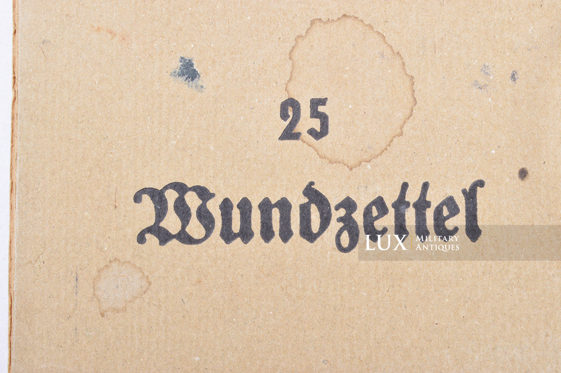 Carnet allemand d'étiquettes de blessés, « WUNDZETTEL » - photo 8