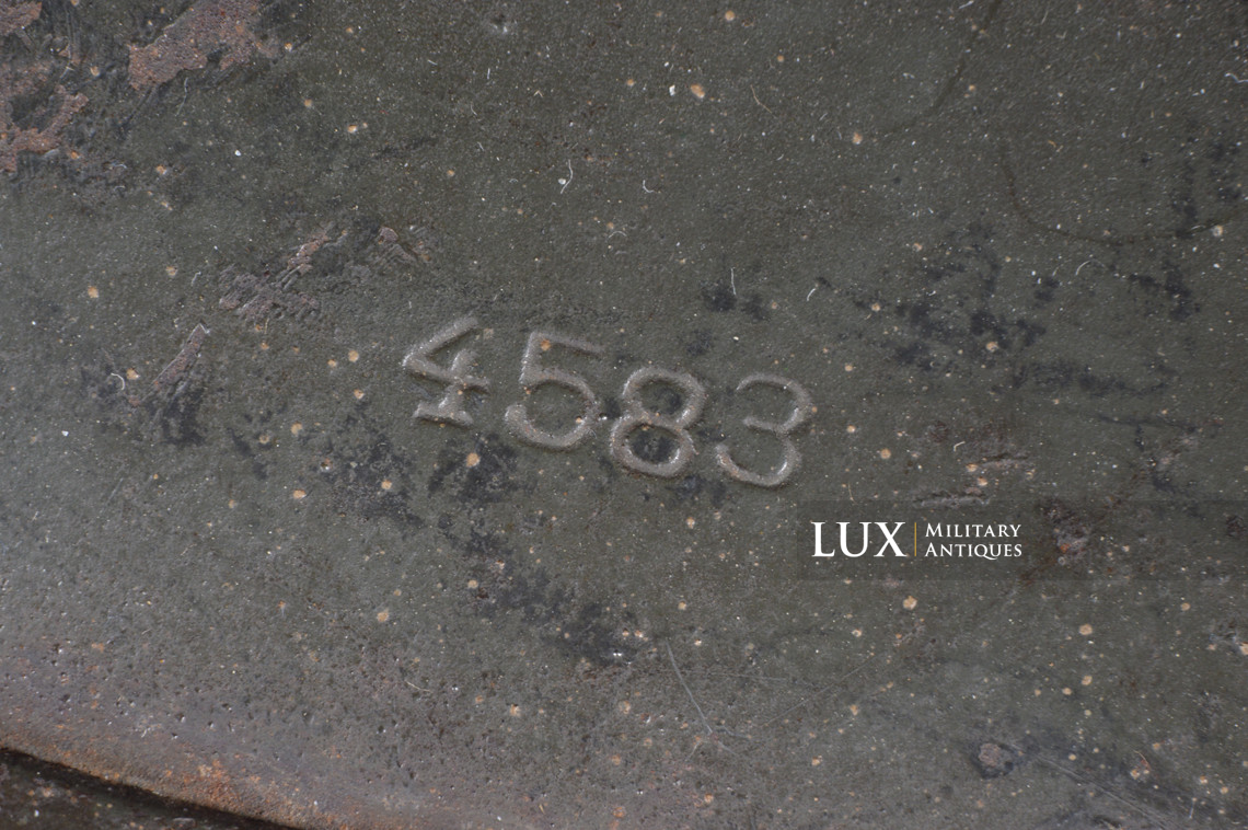 Exceptional German M35 Waffen-SS Double-Decal Tan Camouflage Helmet, « Normandy » - photo 41