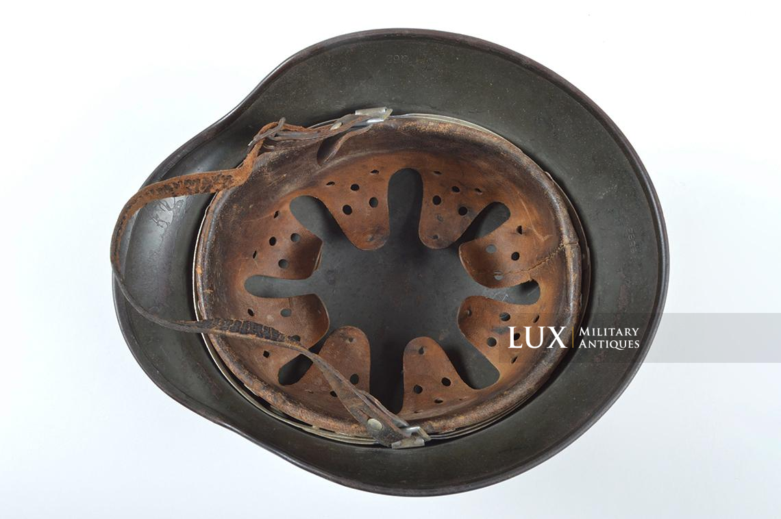 Exceptional German M35 Waffen-SS Double-Decal Tan Camouflage Helmet, « Normandy » - photo 39