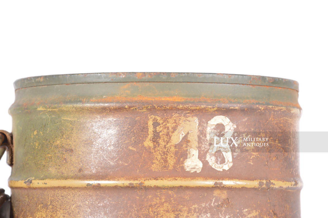 German Normandy camouflage gas mask canister set - photo 35