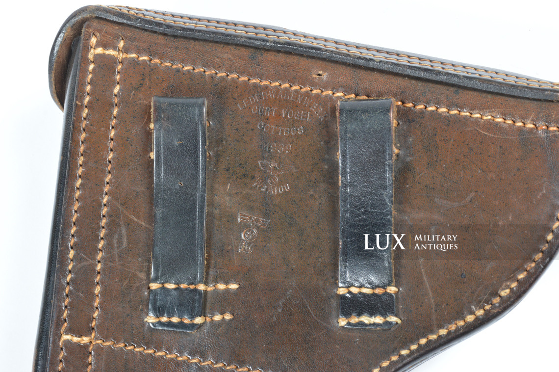 German Kriegsmarine P08 pistol leather holster, « CURT VOGEL 1939 » - photo 10