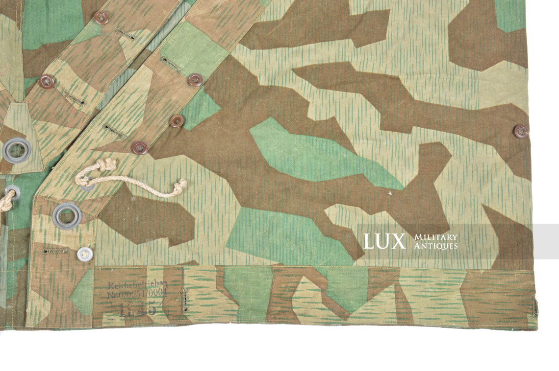 German Heer / Luftwaffe splinter camouflage shelter quarter / poncho, « 1945 » - photo 11